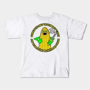 Corny corn cob armed with skewer Kids T-Shirt